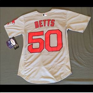 Boston Red Sox #50 Mookie Betts Grey New Jersey